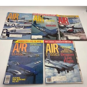Air Classics Aviation Magazine Lot 1985-1986 Vintage Military Aircraft 5 Issues